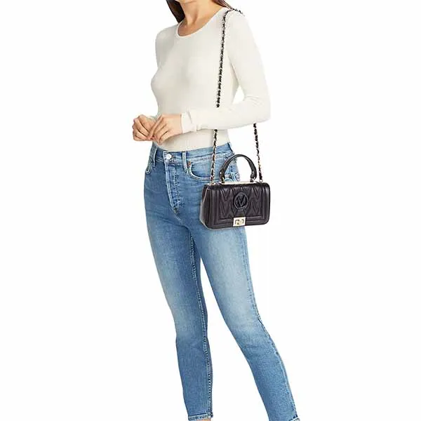 Túi Xách Valentino Women's Beatriz Quilted Chevron Leather Shoulder Bag Màu Đen - Túi xách - Vua Hàng Hiệu