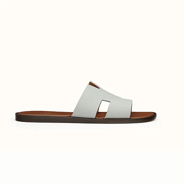 Dép Hermès Izmir Sandal Bleu Glacier Marron Màu Xám Nâu Size 40 - Dép - Vua Hàng Hiệu