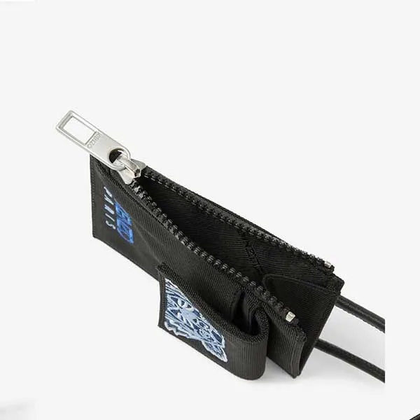Túi Kenzo Canvas Kampus Tiger Card Holder With Long Strap Màu Đen