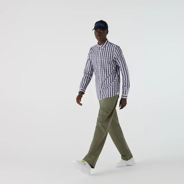 Áo Sơ Mi Lacoste Men's Slim Fit Checkered Cotton Poplin Shirt Size 42 - Thời trang - Vua Hàng Hiệu