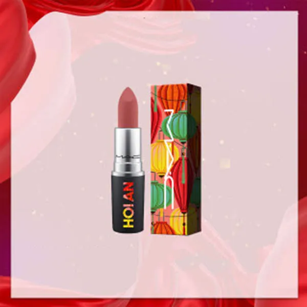 Son MAC Wander Lust Hoi An - Powder Kiss Lipstick Brickthrough Màu Hồng Đất - Son Môi - Vua Hàng Hiệu