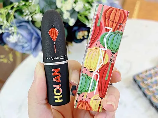 Son MAC Wander Lust Hoi An - Powder Kiss Lipstick Brickthrough Màu Hồng Đất - Son Môi - Vua Hàng Hiệu