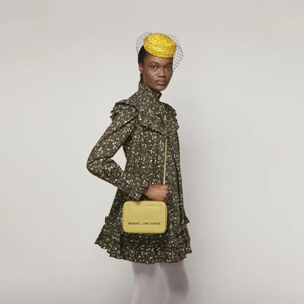 Túi Xách Marc Jacobs The Textured Mini Box Bag Màu Vàng - Túi xách - Vua Hàng Hiệu