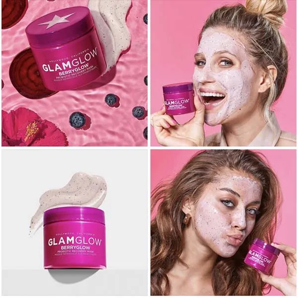 Mặt Nạ Phục Hồi Lợi Khuẩn GlamGlow Berryglow Probiotic Recovery Mask 75ml - Mặt nạ - Vua Hàng Hiệu