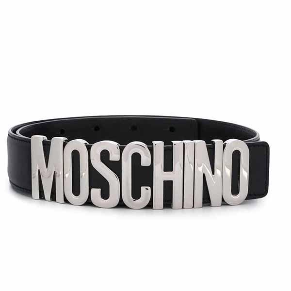 Thắt Lưng Moschino Logo Plaque Belt 3,5cm Size 85cm Màu Đen - 1
