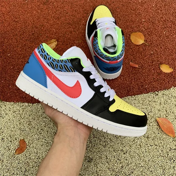 Giày Thể Thao Nike Air Jordan 1 Low GS Funky Patterns DH5927-006 Phối Màu Size 36 - Giày - Vua Hàng Hiệu