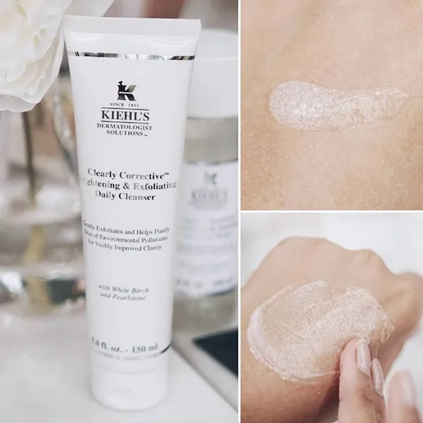 Sữa Rửa Mặt Làm Sạch Sâu Và Sáng Da Kiehl's Clearly Corrective Brightening Exfoliating Cleanser 150ml - Sữa Rửa Mặt - Vua Hàng Hiệu