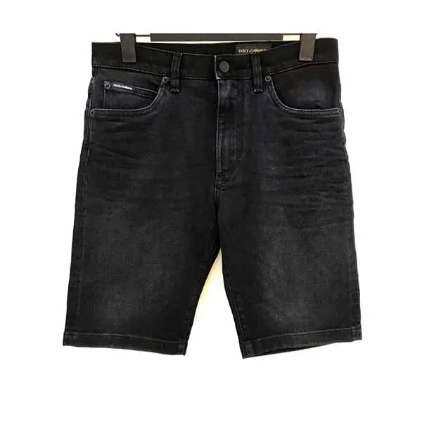 Quần Bò Nam Shorts Dolce & Gabbana D&G Stretch Màu Đen - Thời trang - Vua Hàng Hiệu