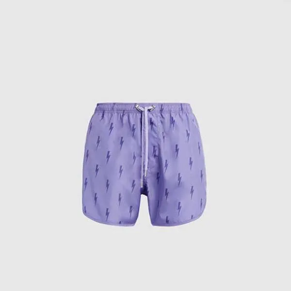 Quần Shorts Neil Barrett All-Over Thunderbolt Swim Shorts Màu Tím - Thời trang - Vua Hàng Hiệu