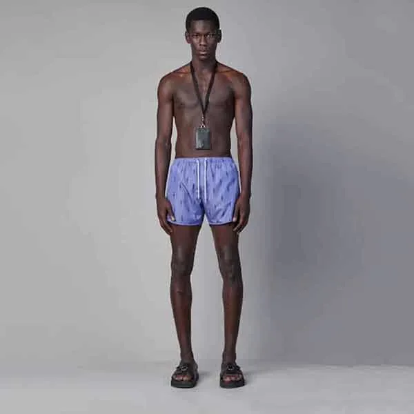 Quần Shorts Neil Barrett All-Over Thunderbolt Swim Shorts Màu Tím - Thời trang - Vua Hàng Hiệu