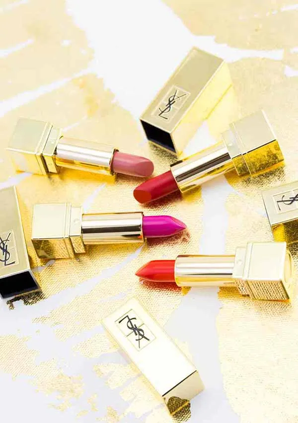 Set 4 Son Yves Saint Laurent YSL Rouge Pur Couture Lipstick Màu Đỏ Tươi, Đỏ Cam, Đỏ Mận, Nude