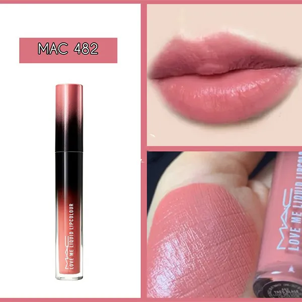 Son MAC 482 Tres Blase Màu Hồng Đào Love Me Liquid Lip Colour