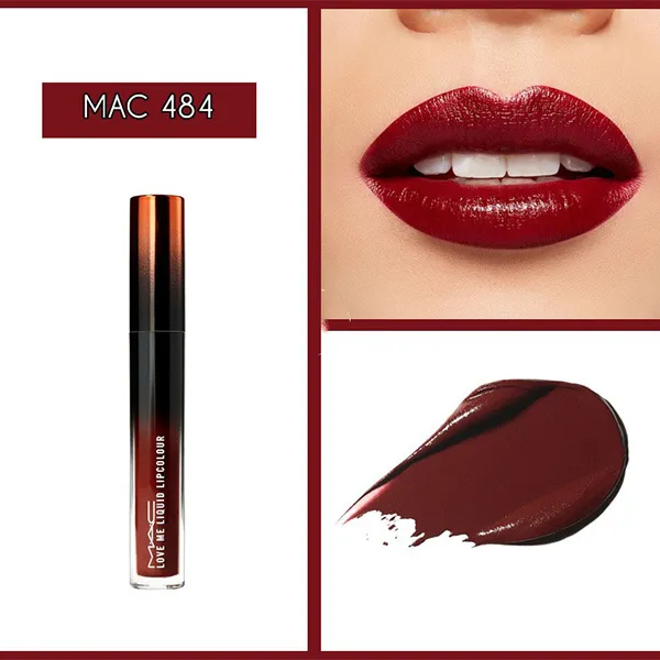 Son MAC 484 Gift To The Gods Màu Đỏ Nâu Love Me Liquid Lip Colour