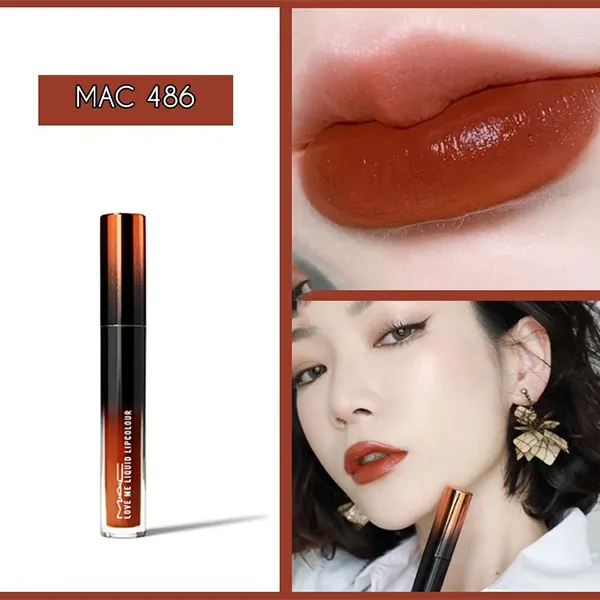 Son MAC 486 Marrakesh Me Later Màu Đỏ Đất Love Me Liquid Lip Colour