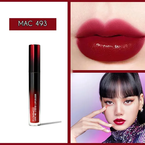 Son MAC 493 E For Efortless Màu Đỏ Bordeaux Love Me Lipuid Lip Colour - Son Môi - Vua Hàng Hiệu
