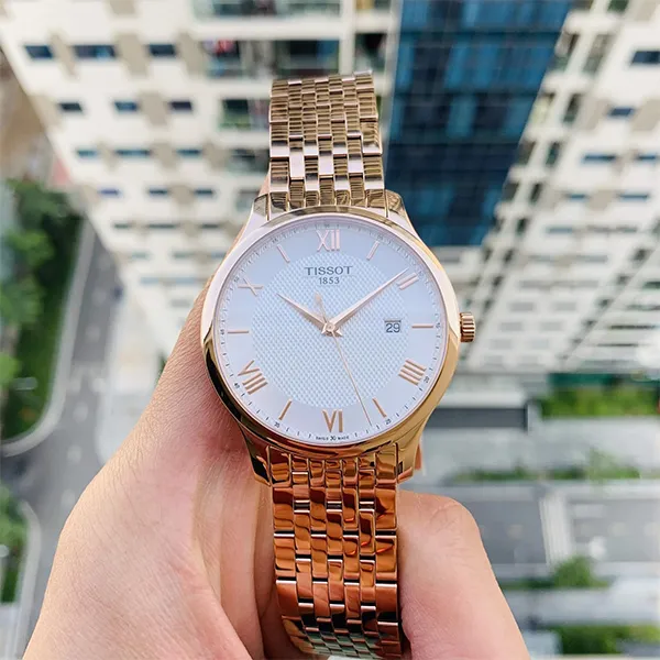 Đồng Hồ Nam Tissot Tradition Full RoseGold - T063.610.33.038.00 Màu Vàng Hồng - Đồng hồ - Vua Hàng Hiệu