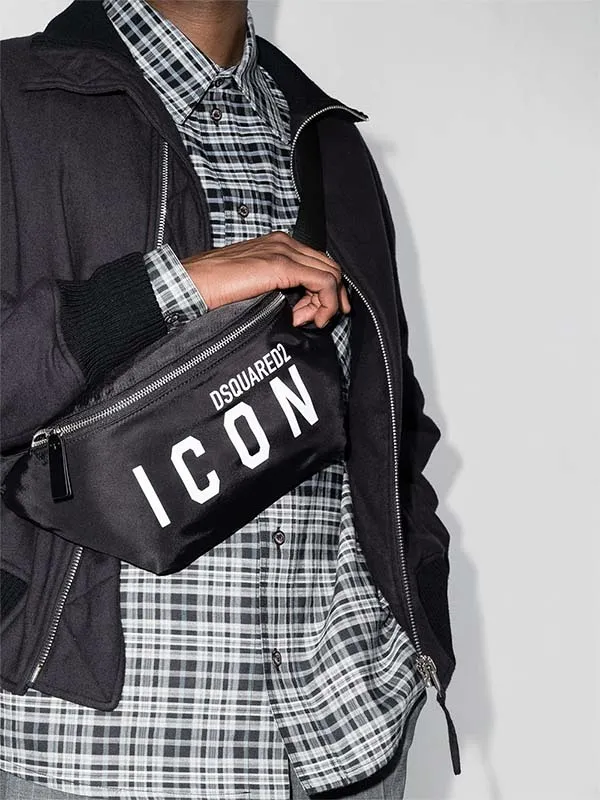 Túi Đeo Hông Dsquared2 Icon Belt Bag Màu Đen