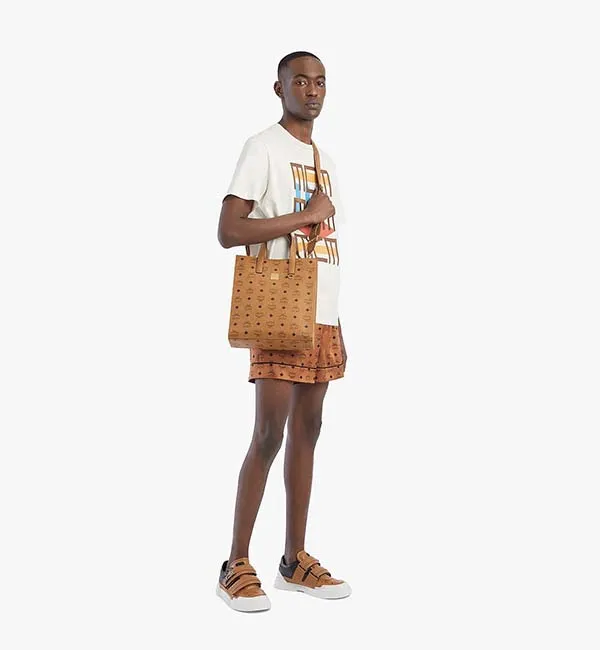 Túi Tote MCM Klassik Tote In Visetos Cognac Màu Nâu