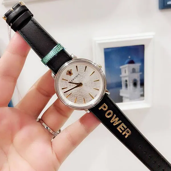 Đồng Hồ Versace V-Circle Manifesto Power Watch 38mm Màu Đen