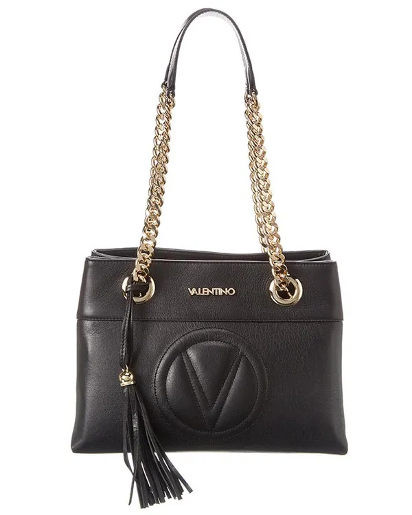 Túi Đeo Vai Valentino By Mario Valentino Kali Leather Shoulder Bag Màu Đen - Túi xách - Vua Hàng Hiệu