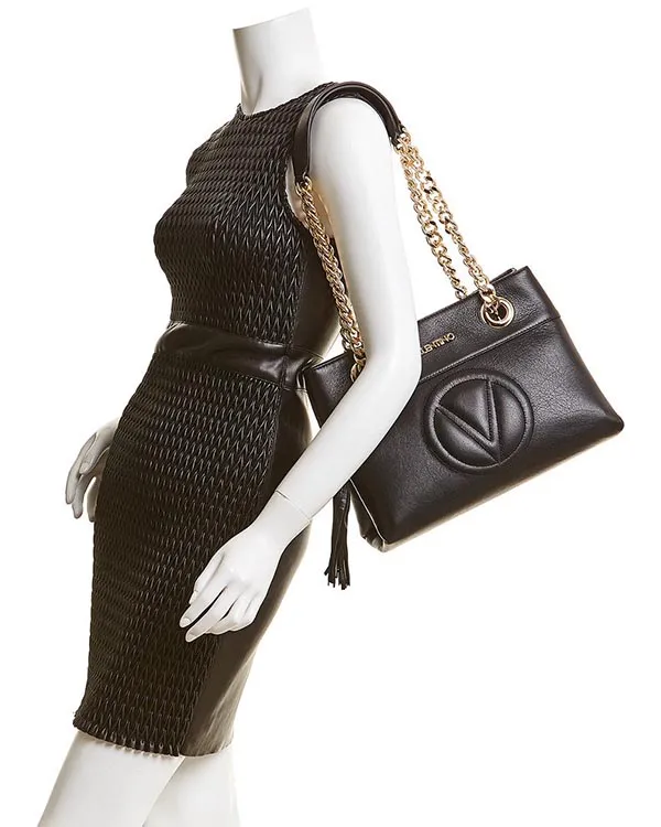 Túi Đeo Vai Valentino By Mario Valentino Kali Leather Shoulder Bag Màu Đen - Túi xách - Vua Hàng Hiệu
