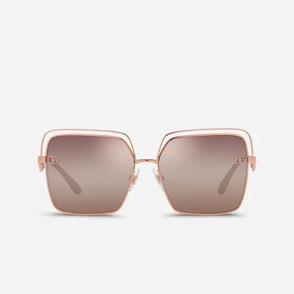 Kính Mát Dolce & Gabbana D&G Advertising DG Pin Sunglasses Màu Hồng Gold