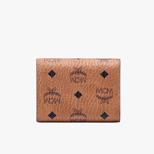 Ví MCM Patricia Three-Fold Wallet In Visetos Màu Nâu