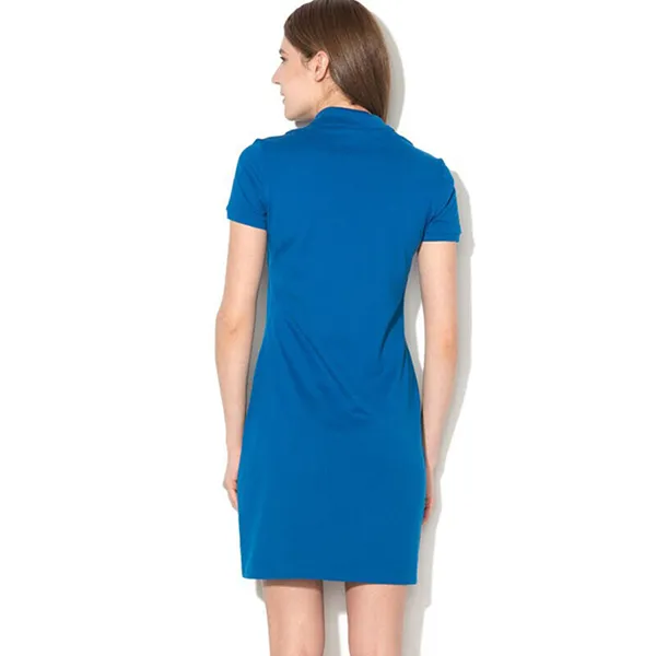 Váy Lacoste Women's Stretch Cotton Mini Piqué Polo Dress Màu Xanh Blue