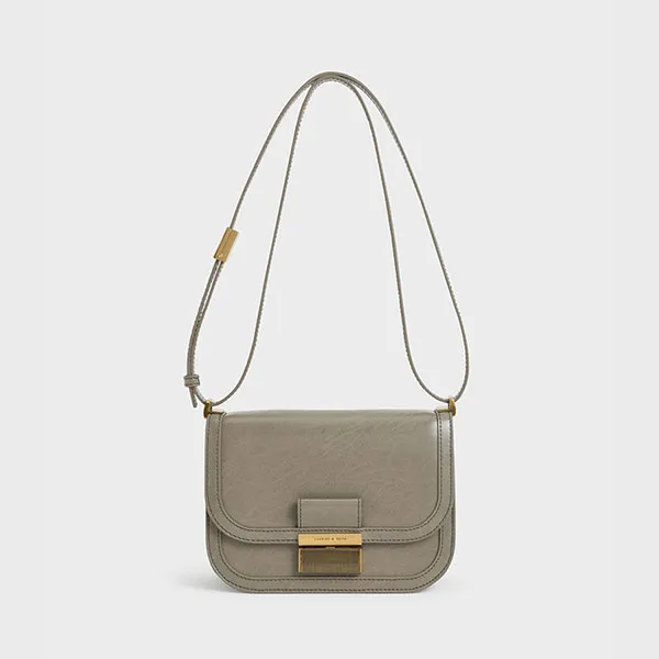 Túi Xách Nữ Charles & Keith CNK Charlot Crossbody Bag CK2-80781599-1 Màu Taupe