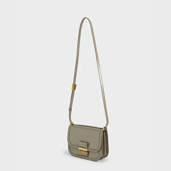 Túi Xách Nữ Charles & Keith CNK Charlot Crossbody Bag CK2-80781599-1 Màu Taupe