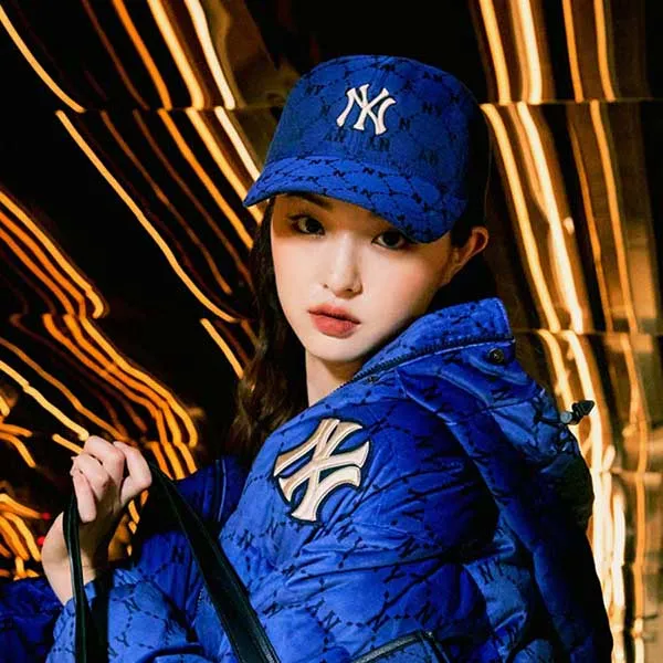 Mũ MLB Monogram Diamond Jacquard Unstructured Ball Cap New York Yankees 3ACPM111N-50BLD