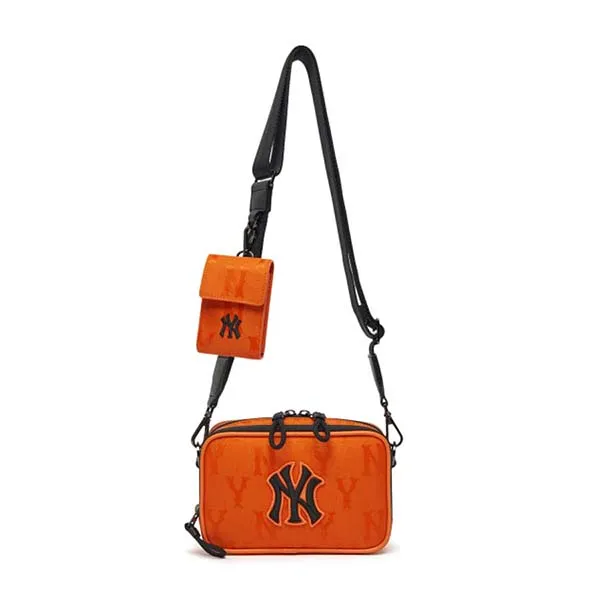 Túi MLB Monogram Nylon Jacquard Mini Crossbody Bag New York Yankees 3ACRS011N-50ORS