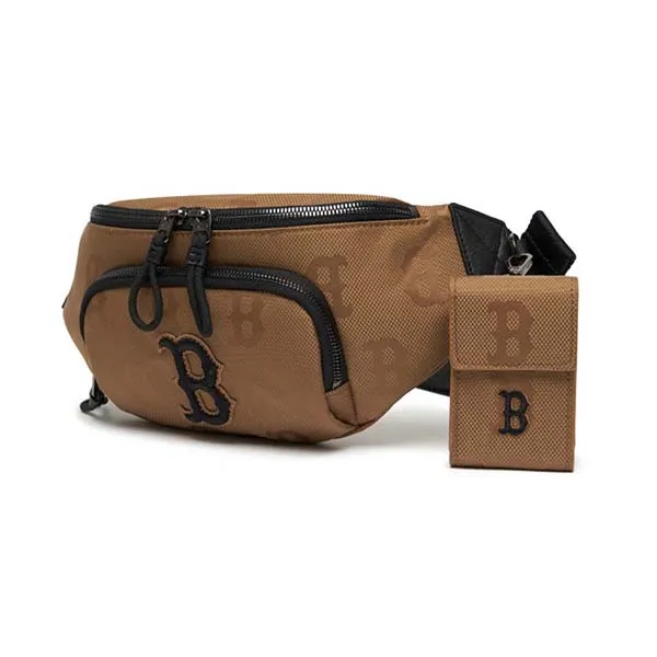 Túi Đeo Hông MLB Monogram Nylon Jacquard Hips Boston Red Sox 3AHSM011N-43BGD