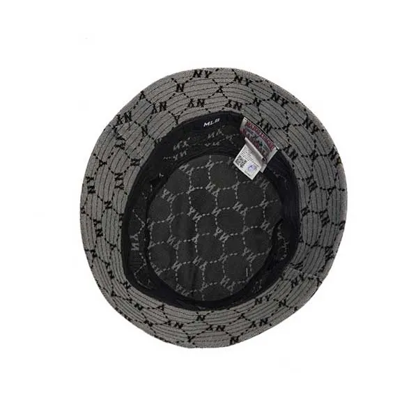 Mũ MLB Monogram Diamond Jacquard Bucket Hat New York Yankees 3AHTM111N-50GRS