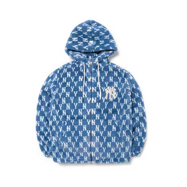 Áo Khoác Lông MLB Monogram Plush Fleece Jumper New York Yankees 3AJPF1816-50BLD