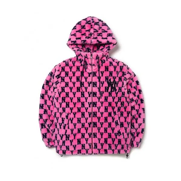 Áo Khoác Lông MLB Monogram Plush Fleece Jumper New York Yankees 3AJPF1816-50PKD