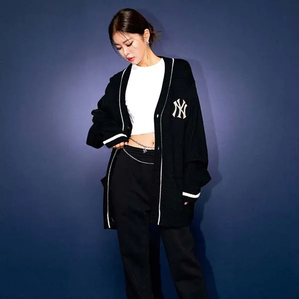 Áo Cardigan MLB Basic Cardigan New York Yankees 3AKT00114-50BKS Size S