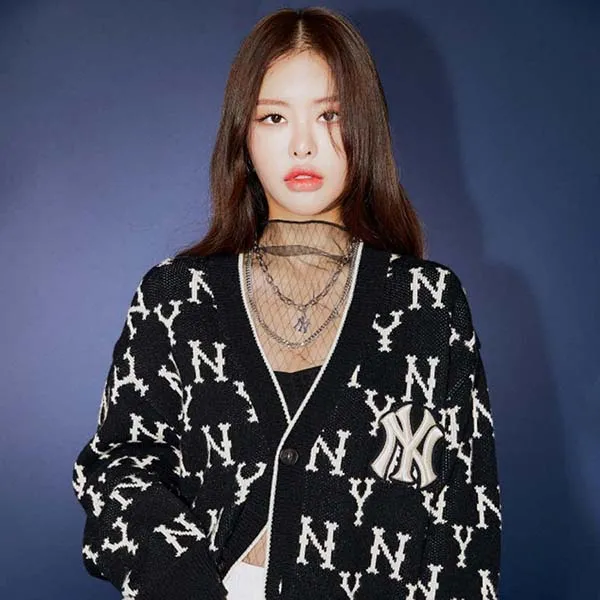 Áo Cardigan MLB Monogram Cardigan New York Yankees 3AKTM0114-50BKS Size M
