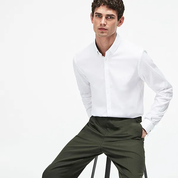 Áo Sơ Mi Lacoste Men's Long Sleeve Wovens Shirt Màu Trắng Size 39 - Thời trang - Vua Hàng Hiệu