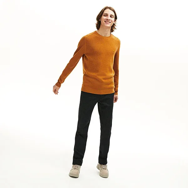 Áo Len Lacoste Men's Crew Neck Wool And Cashmere Blend Knit Effect Sweater Màu Nâu Size M - Thời trang - Vua Hàng Hiệu