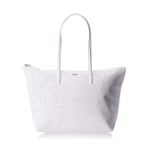 Túi Tote Lacoste White Women's L.12.12 Concept Fantaisie Shopping Bag Màu Trắng