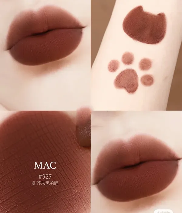 Son MAC 927 Turn To The Left Đỏ Nâu – Powder Kiss Mới - Son Môi - Vua Hàng Hiệu