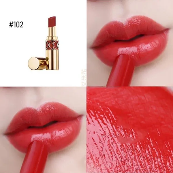 Son Yves Saint Laurent YSL Volupte Shine 102 Màu Đỏ Tươi