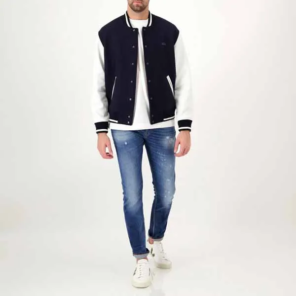 Áo Bomber Lacoste Lederjacke Phối Màu Size 48