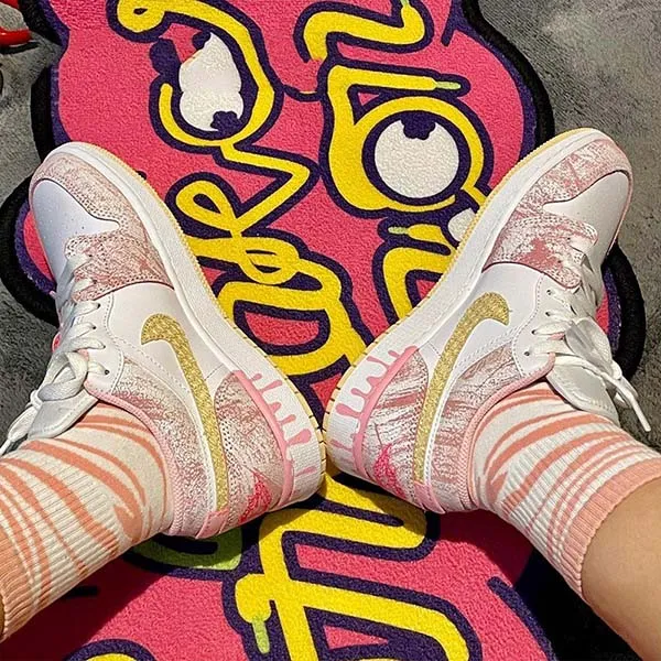 Giày Nike Air Jordan 1 Low GS Strawberry Ice Cream CW7104-601 Size 36.5 - Giày - Vua Hàng Hiệu