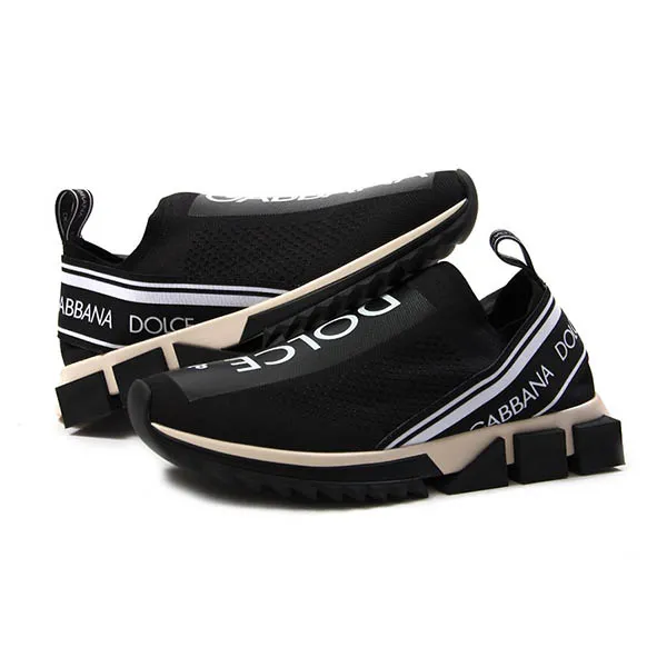 Giày Dolce & Gabbana D&G Branded Sorrento Sneakers Black/White Màu Đen - Giày - Vua Hàng Hiệu