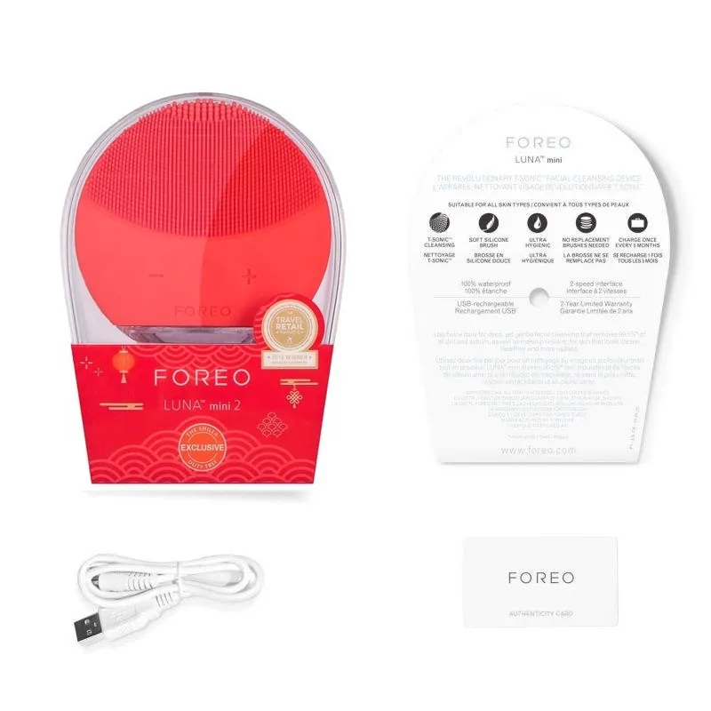 Máy Rửa Mặt Foreo Luna Mini 2 (Đỏ - Red) - Máy rửa mặt - Vua Hàng Hiệu
