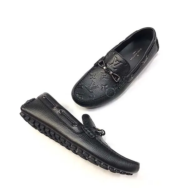 Giày Lười Nam Louis Vuitton LV Raspail Calfskin Black Moccasin Màu Đen Size 41.5 - Giày - Vua Hàng Hiệu
