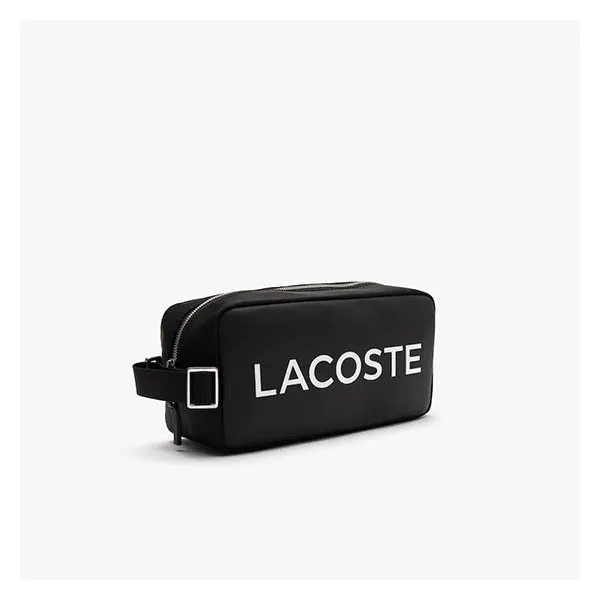 Túi Clutch Lacoste Men's L.12.12 Branded Zip Toiletry Bag Màu Đen - 4