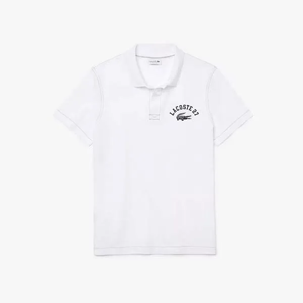 Áo Polo Lacoste Men's Regular Fit Lettered Ultra-Light YH0028-001 Knit Polo Shirt Màu Trắng Size M - 1